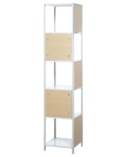 Bookcase White With Light Wood BOGOTA -Home Furniture undef src sa picid 720528 type whitesh image