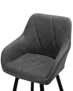 Set Of 2 Fabric Bar Chairs Grey DARIEN -Home Furniture undef src sa picid 724502 type whitesh image
