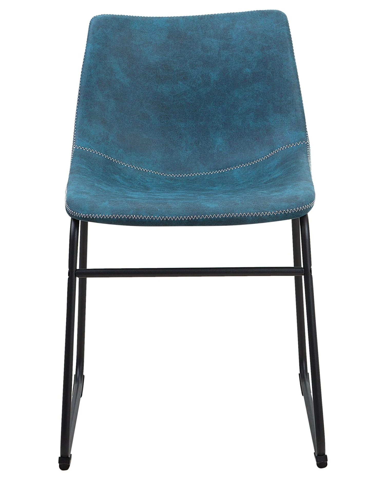 Set Of 2 Fabric Dining Chairs Blue BATAVIA - Image 4