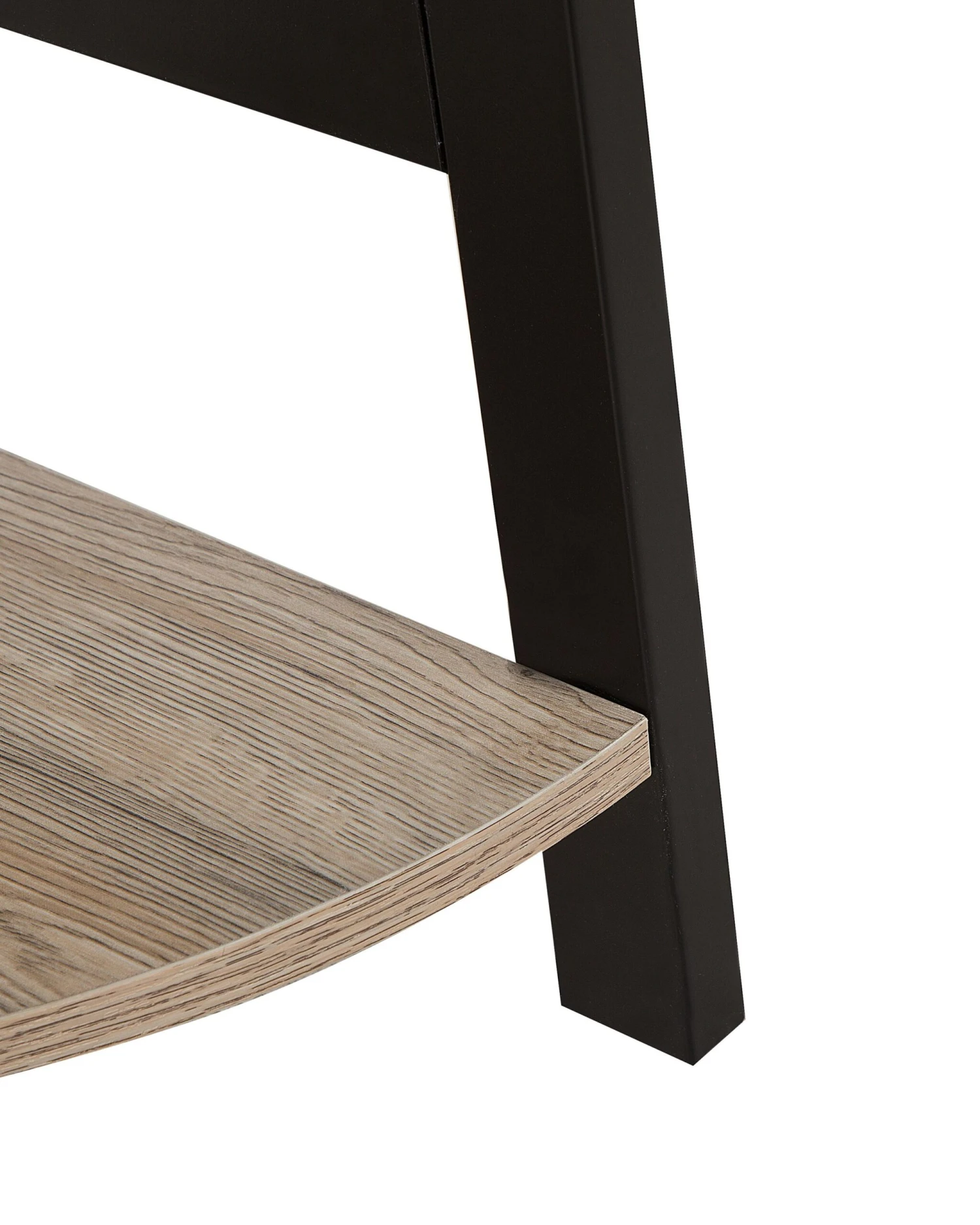 Corner Ladder Shelf Black And Light Wood BEXLEY - Image 6