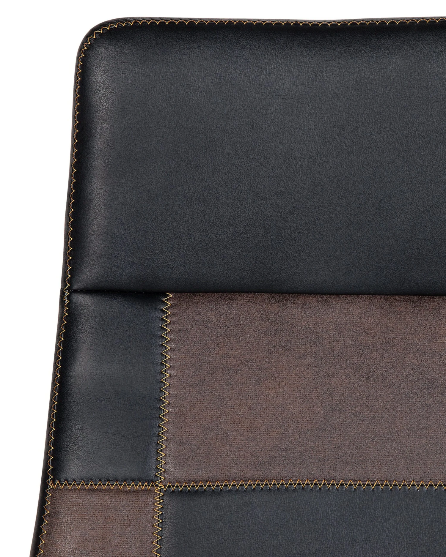 Swivel Office Chair Black With Brown DELUXE - Image 9