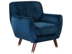 Velvet Armchair Navy Blue BODO