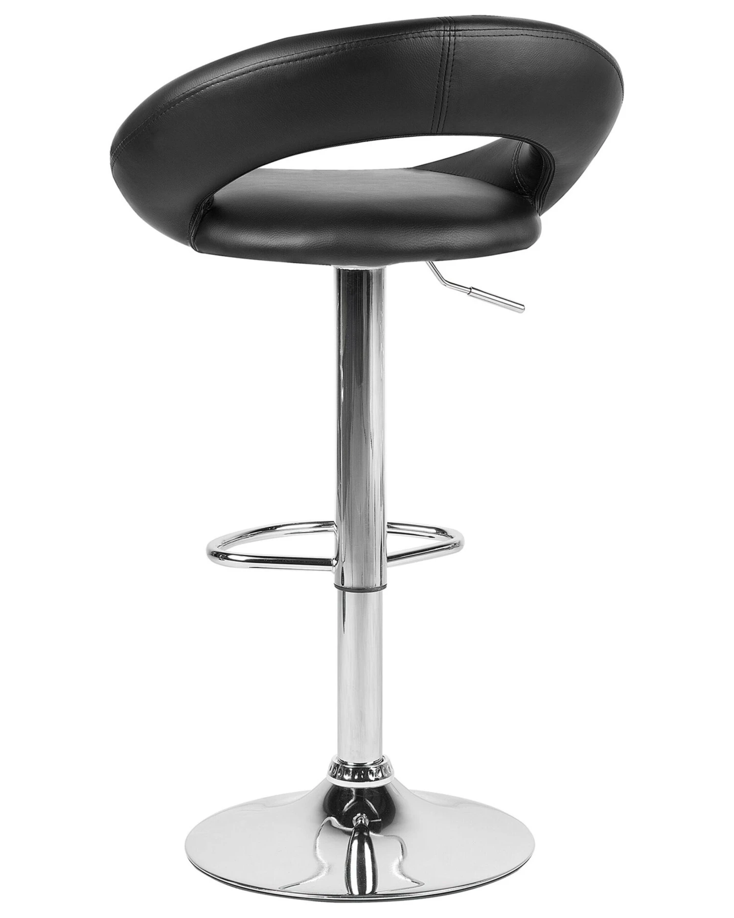 Set Of 2 Faux Leather Swivel Bar Stools Black PEORIA 7 Set Of 2 Faux Leather Swivel Bar Stools Black PEORIA - Image 5
