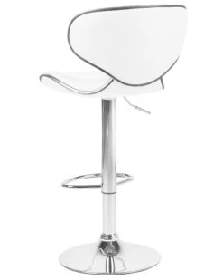Set Of 2 Faux Leather Swivel Bar Stools White CONWAY -Home Furniture undef src sa picid 743448 type whitesh image