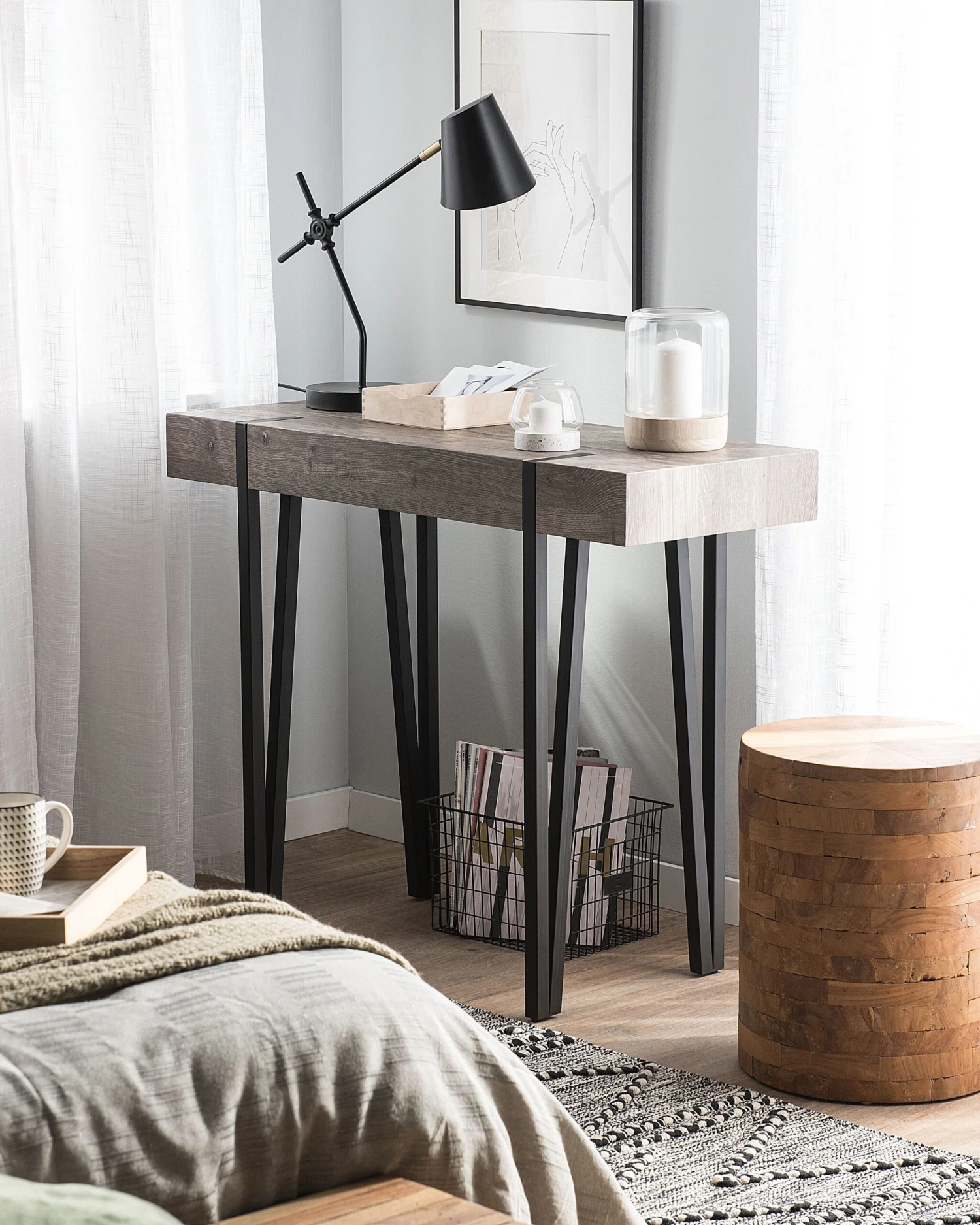 Console Table Dark Wood ADENA - Image 2