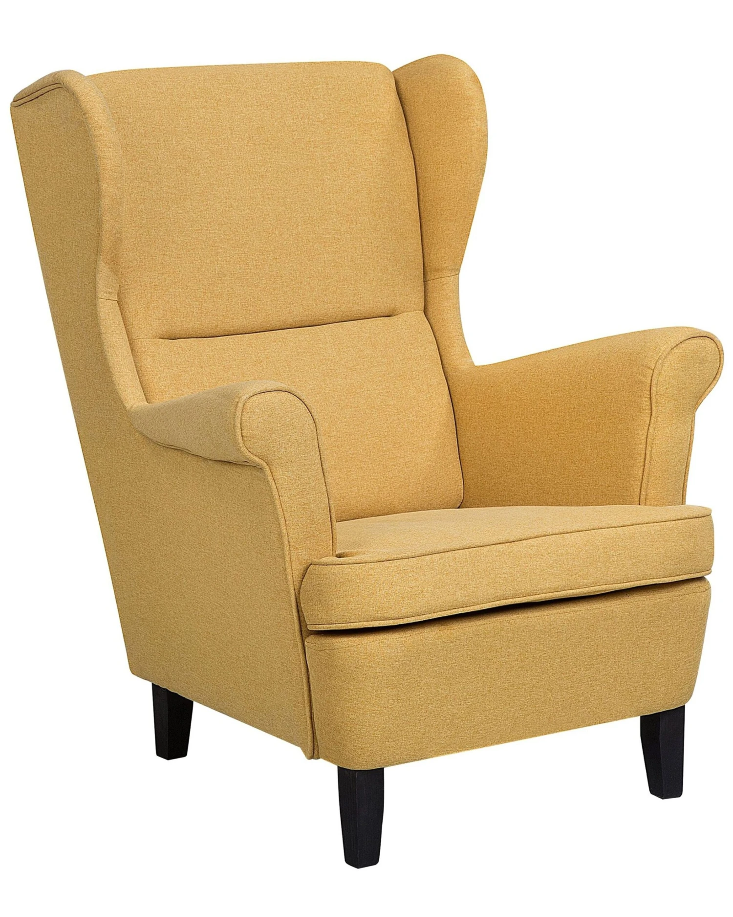 Fabric Wingback Chair Yellow ABSON 3 Fabric Wingback Chair Yellow ABSON