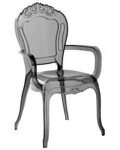 Set Of 2 Accent Chairs Acrylic Transparent Black VERMONT II -Home Furniture undef src sa picid 751342 type whitesh image