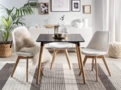 Dining Table 80 X 80 Cm Black BUSTO 13 Dining Table 80 X 80 Cm Black BUSTO -Home Furniture undef src sa picid 753829 type whitesh image