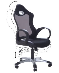 Swivel Office Chair Black ICHAIR -Home Furniture undef src sa picid 754961 type whitesh image