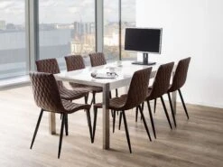 Set Of 2 Dining Chairs Faux Leather Brown MONTANA -Home Furniture undef src sa picid 756131 type whitesh image