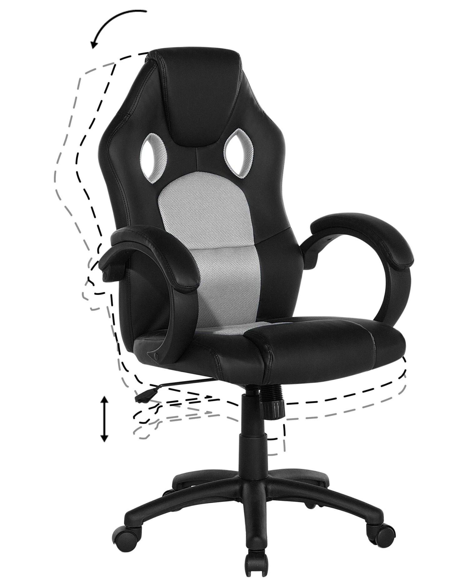 Swivel Office Chair Grey FIGHTER 8 Swivel Office Chair Grey FIGHTER - Image 6