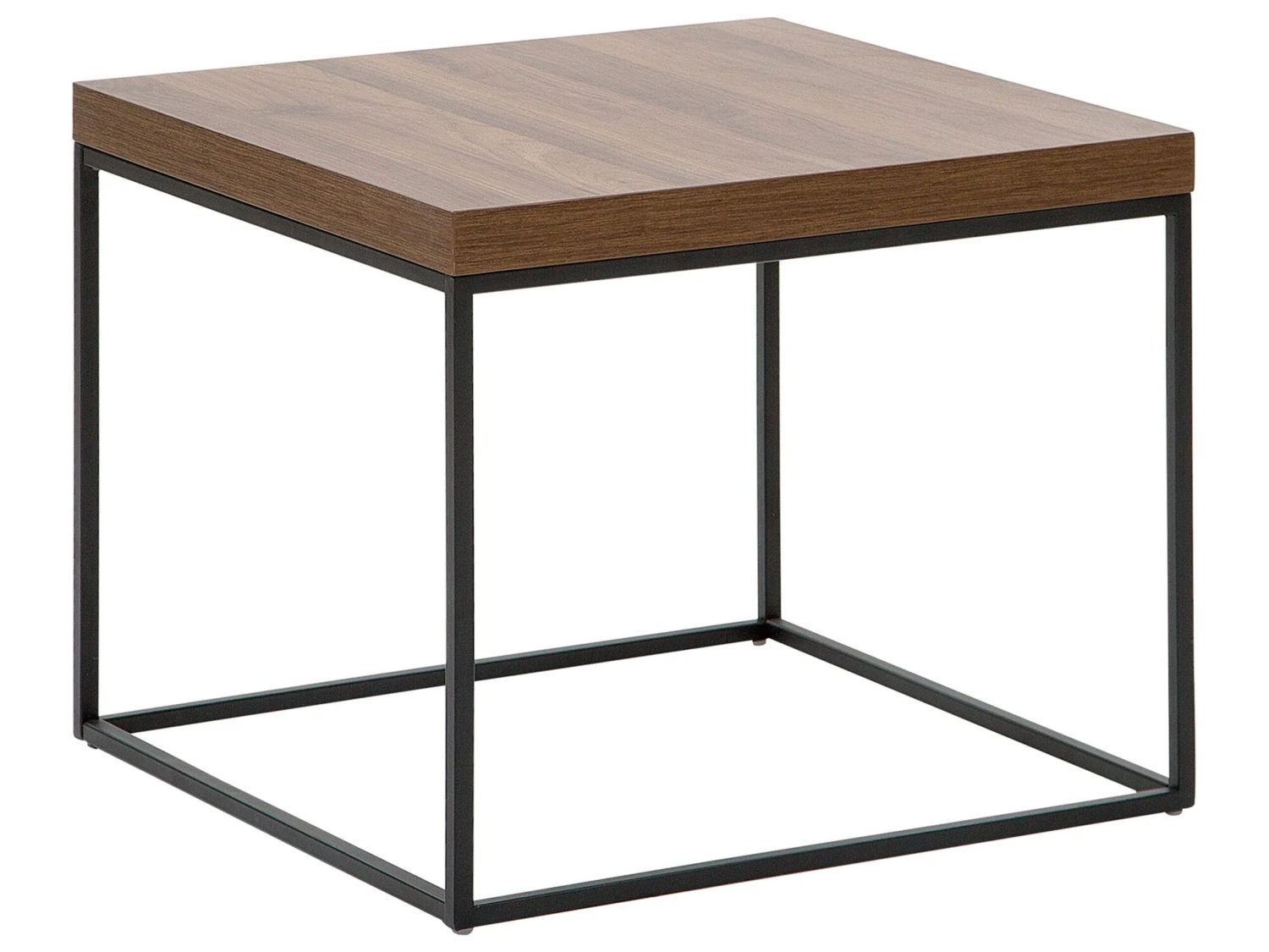 Side Table Dark Wood With Black DELANO 3 Side Table Dark Wood With Black DELANO