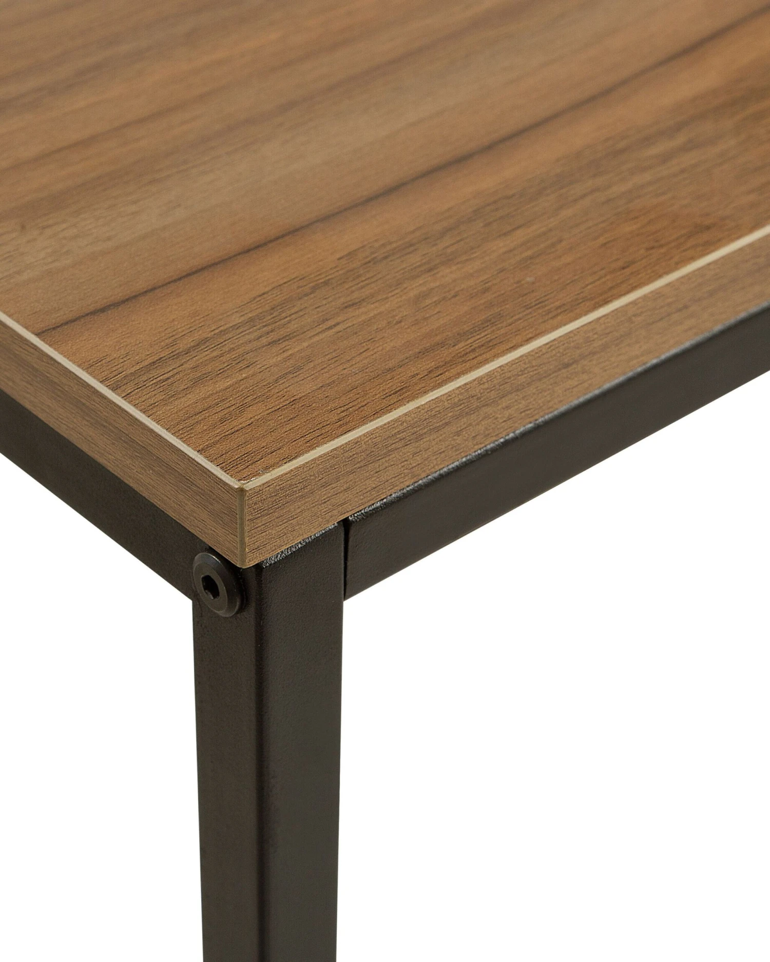 Console Table Dark Wood With Black TULIA - Image 7