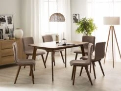 Dining Table 150 X 90 Cm Dark Wood IRIS -Home Furniture undef src sa picid 758064 type whitesh image
