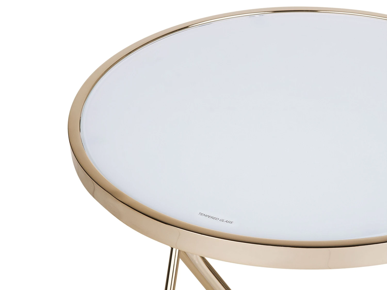 Side Table White With Gold MERIDIAN II - Image 5