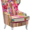 Patchwork Fabric Armchair Multicolour MOLDE -Home Furniture undef src sa picid 760172 type whitesh image