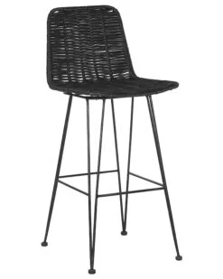 Set Of 2 Rattan Bar Chairs Black CASSITA -Home Furniture undef src sa picid 760412 type whitesh image