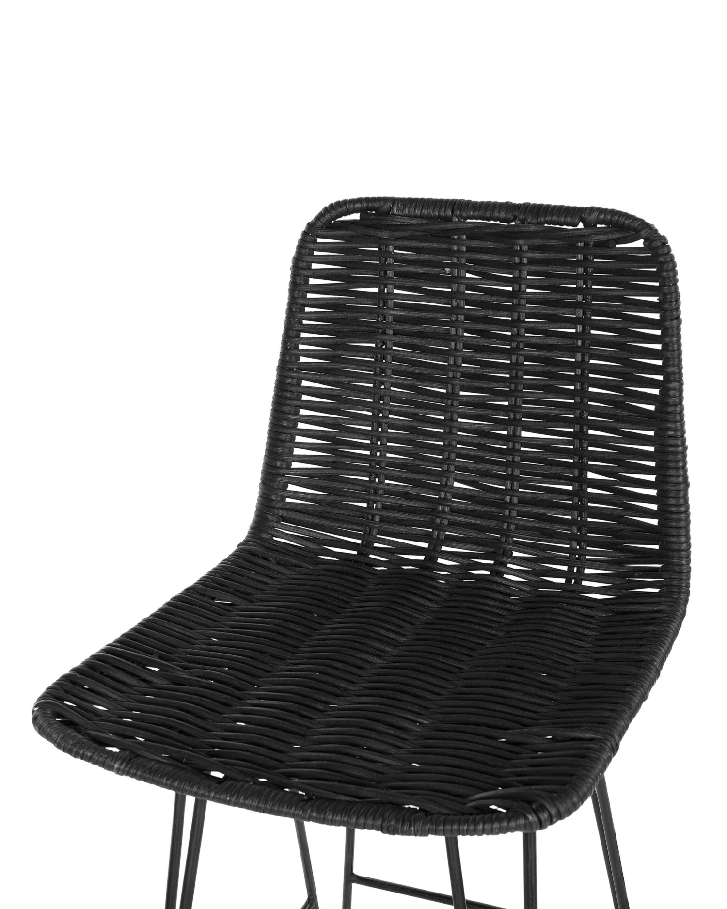 Set Of 2 Rattan Bar Chairs Black CASSITA - Image 8