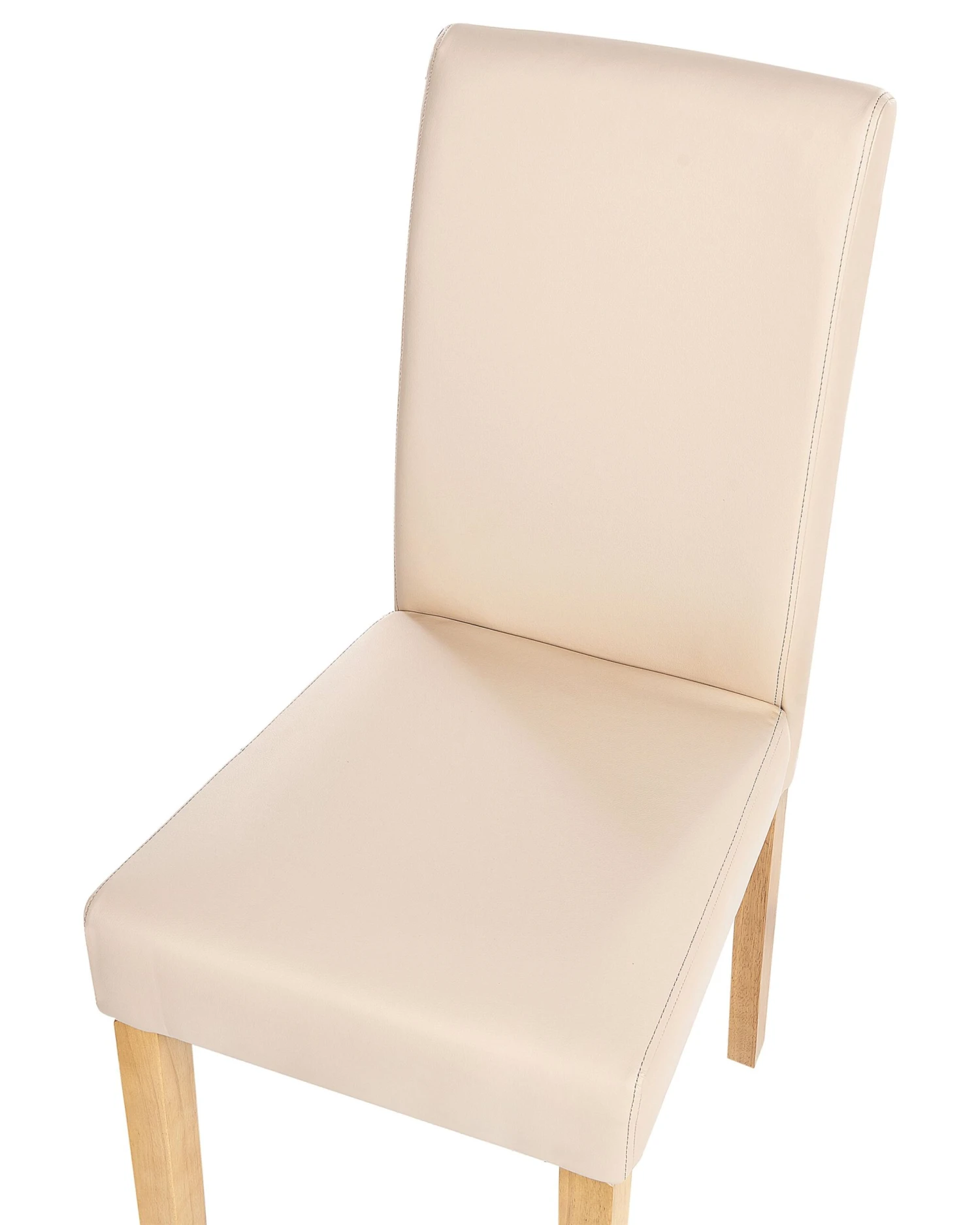 Set Of 2 Faux Leather Dining Chairs Beige BROADWAY - Image 9