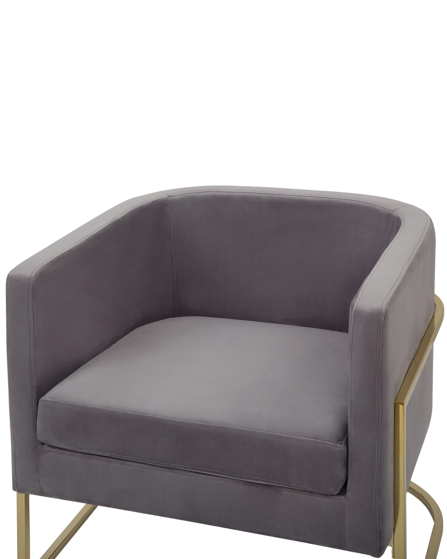 Velvet Armchair Grey SIRKKA - Image 6