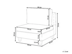 Fabric 1-Seat Section Dark Grey FEVIK -Home Furniture undef src sa picid 763556 type whitesh image