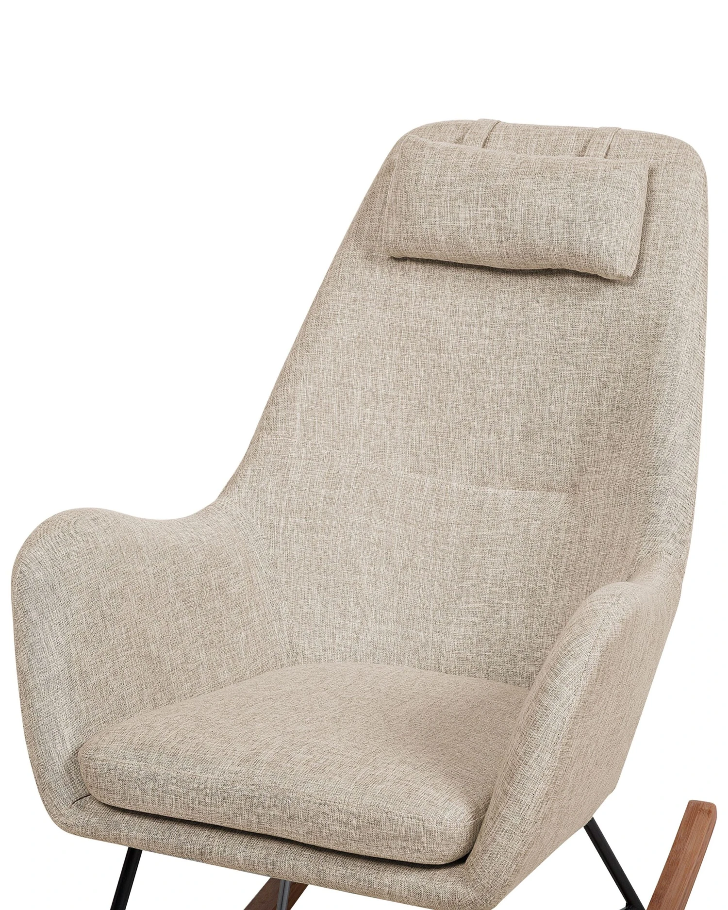 Fabric Rocking Chair Light Beige ARRIE 10 Fabric Rocking Chair Light Beige ARRIE - Image 8