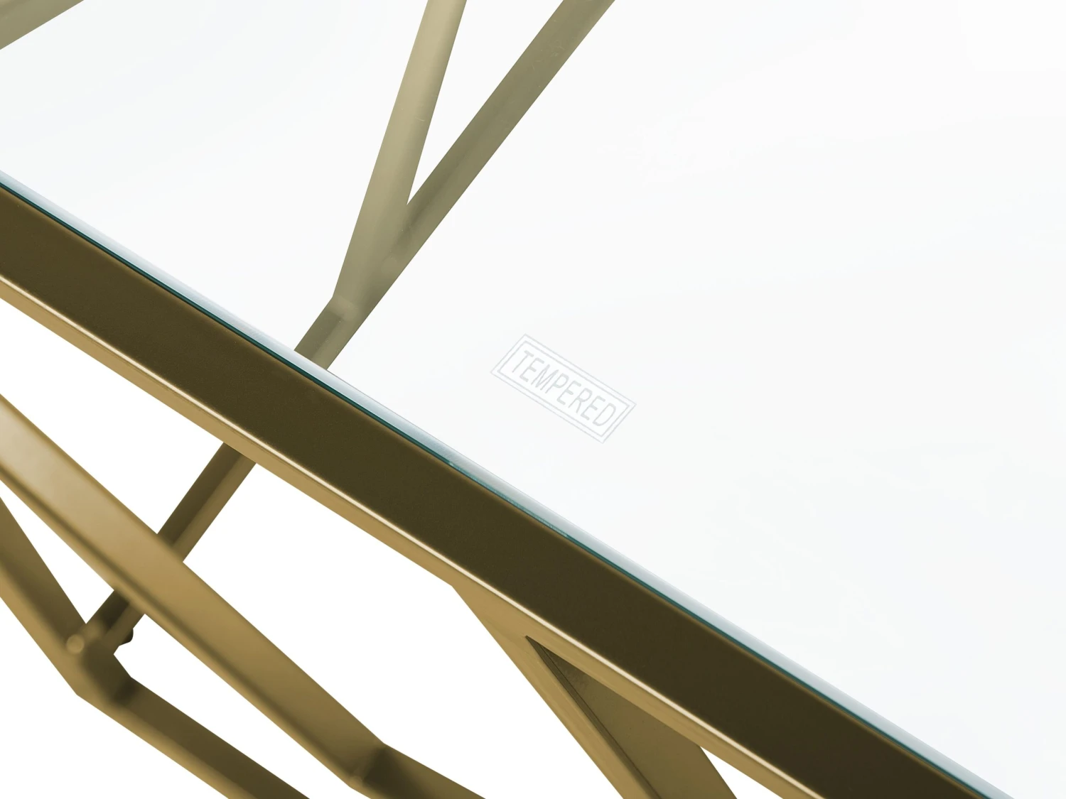 Glass Top Side Table Gold ORLAND 8 Glass Top Side Table Gold ORLAND - Image 6