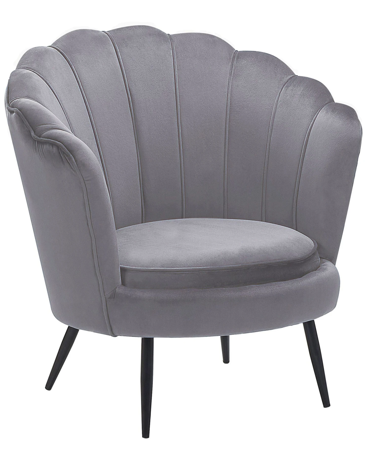 Velvet Armchair Grey LOVIKKA 3 Velvet Armchair Grey LOVIKKA