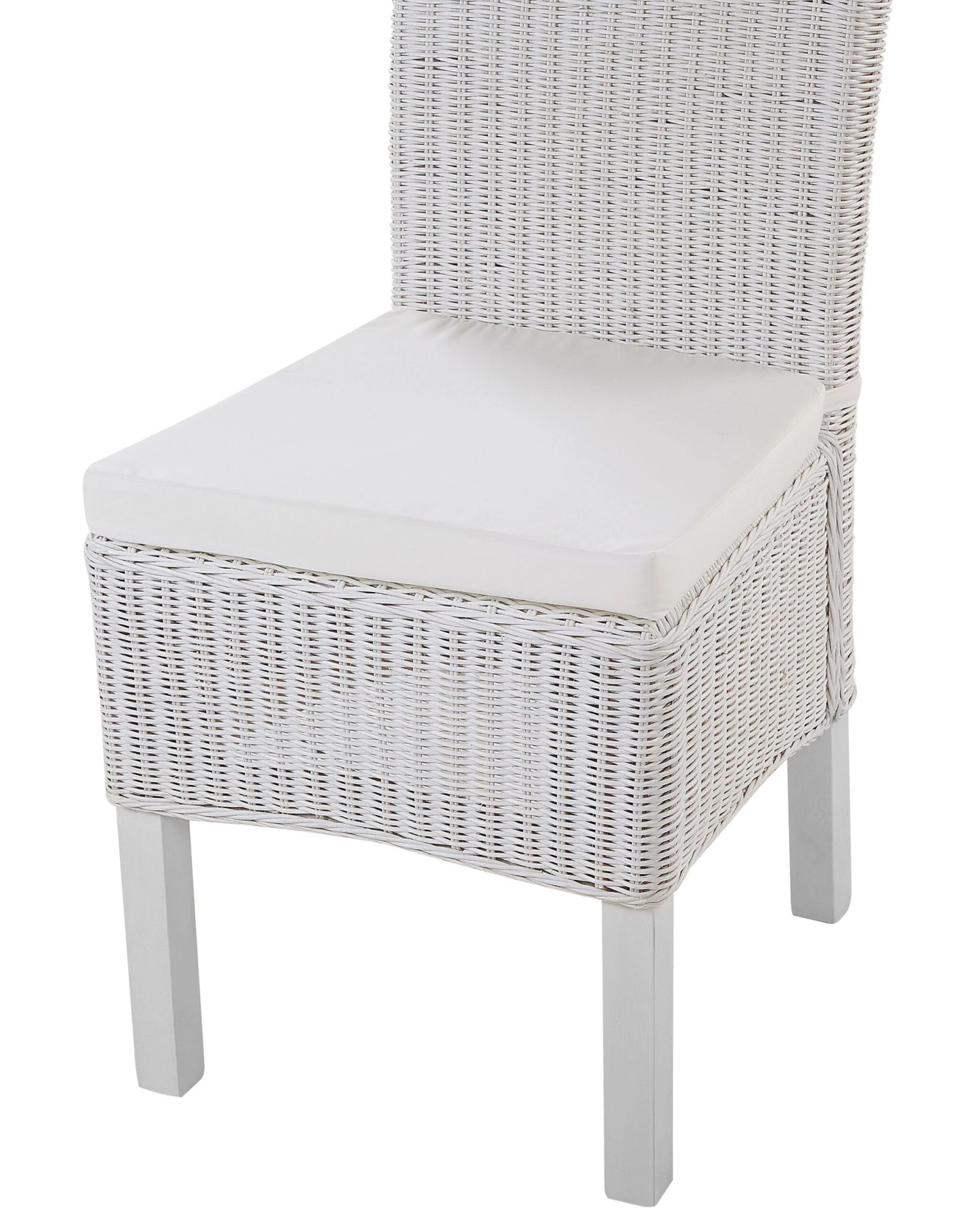 Set Of 2 Rattan Dining Chairs White ANDES 10 Set Of 2 Rattan Dining Chairs White ANDES - Image 8