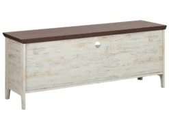 TV Stand Cream With Dark Wood MEDAN -Home Furniture undef src sa picid 767681 type whitesh image