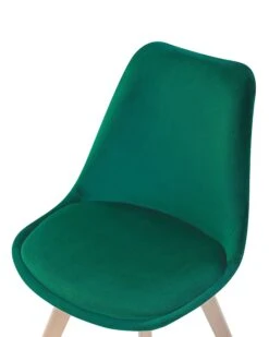 Set Of 2 Velvet Dining Chairs Green DAKOTA II -Home Furniture undef src sa picid 767886 type whitesh image