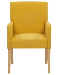 Fabric Dining Chair Yellow ROCKEFELLER -Home Furniture undef src sa picid 770789 type whitesh image