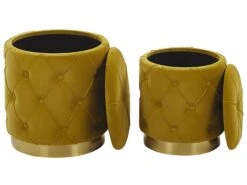 Set Of 2 Storage Pouffes Mustard PUEBLO -Home Furniture undef src sa picid 772509 type whitesh image