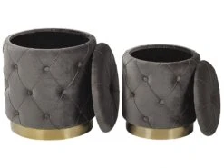 Set Of 2 Storage Pouffes Grey PUEBLO -Home Furniture undef src sa picid 772520 type whitesh image