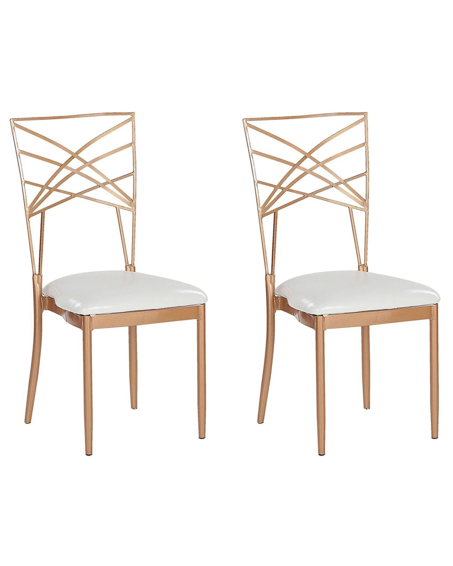 Set Of 2 Dining Chairs Gold GIRARD