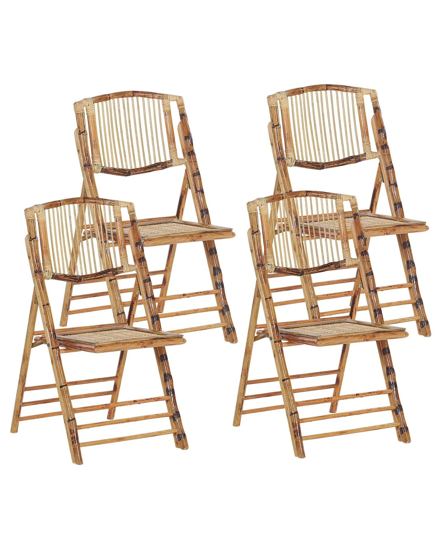 Set Of 4 Bamboo Chairs TRENTOR