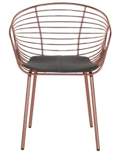 Set Of 2 Metal Accent Chairs Copper HOBACK 12 Set Of 2 Metal Accent Chairs Copper HOBACK -Home Furniture undef src sa picid 775482 type whitesh image