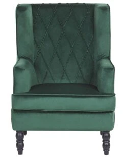 Velvet Armchair With Footstool Green SANDSET -Home Furniture undef src sa picid 776389 type whitesh image