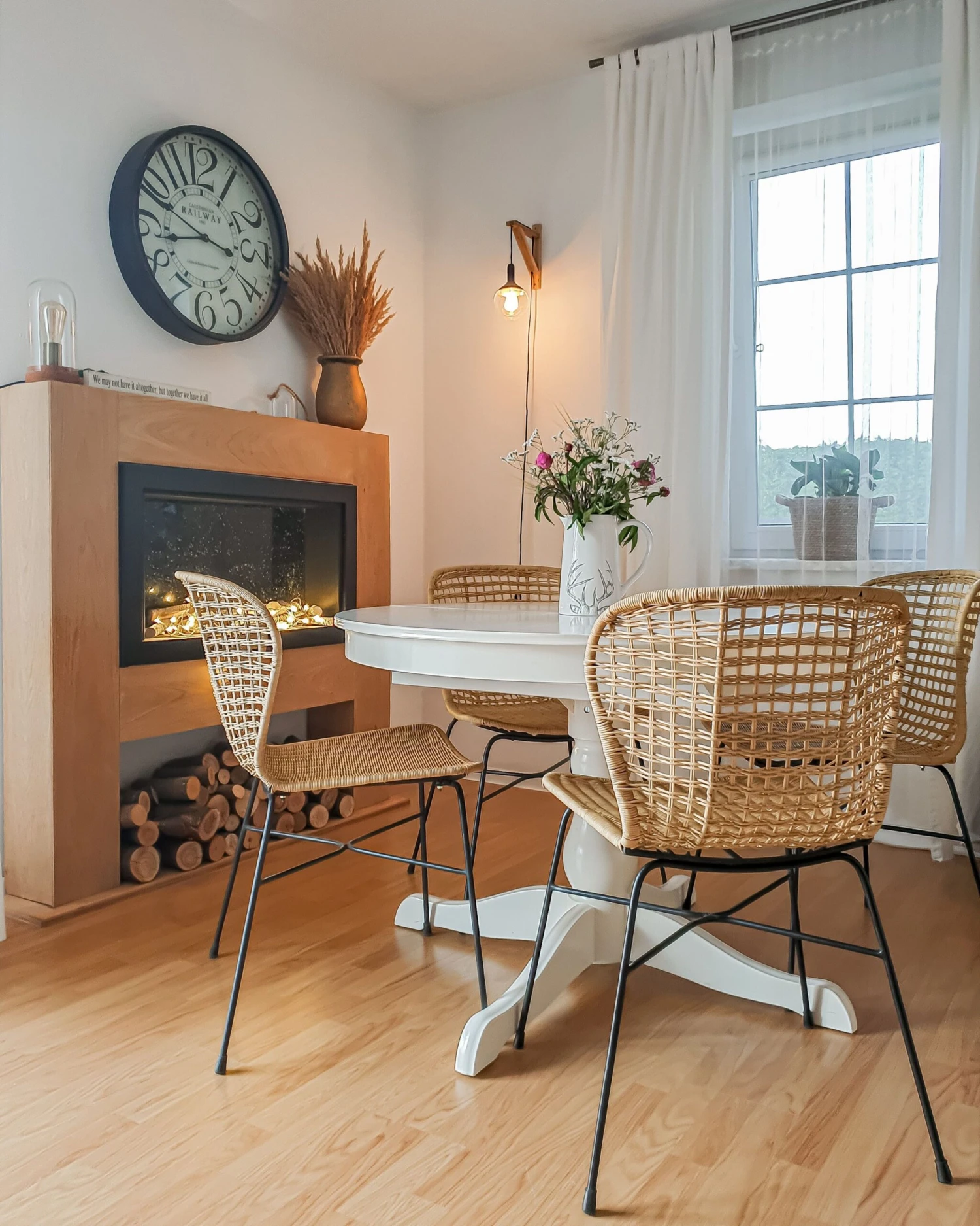 Set Of 2 Rattan Dining Chairs Natural ELFROS - Image 3