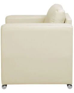 Leather Armchair Cream HELSINKI -Home Furniture undef src sa picid 77787 type whitesh image