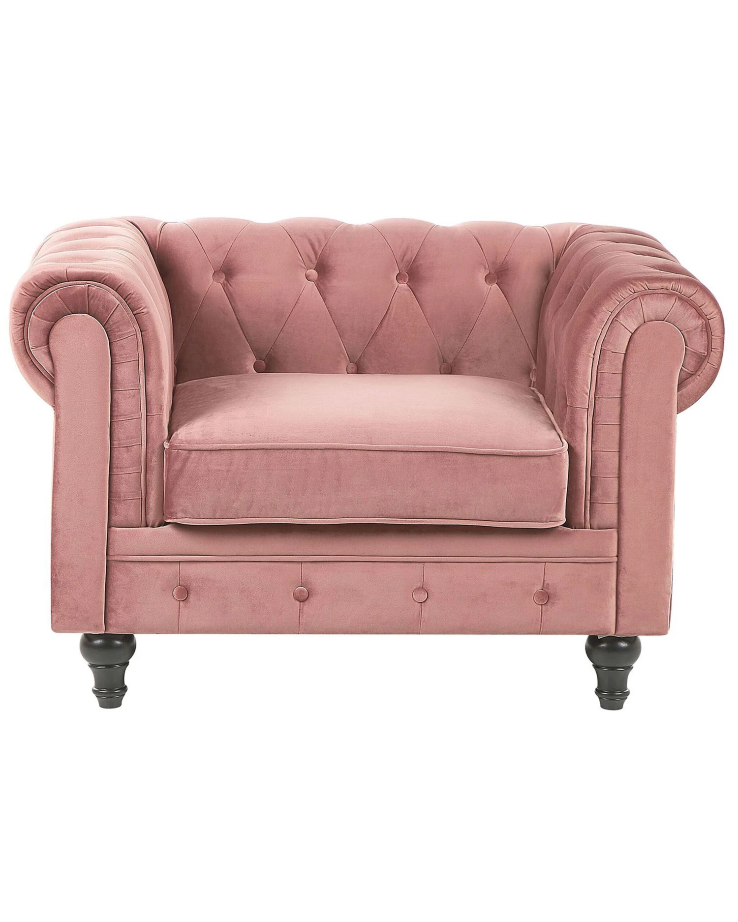 Velvet Armchair Pink CHESTERFIELD - Image 4