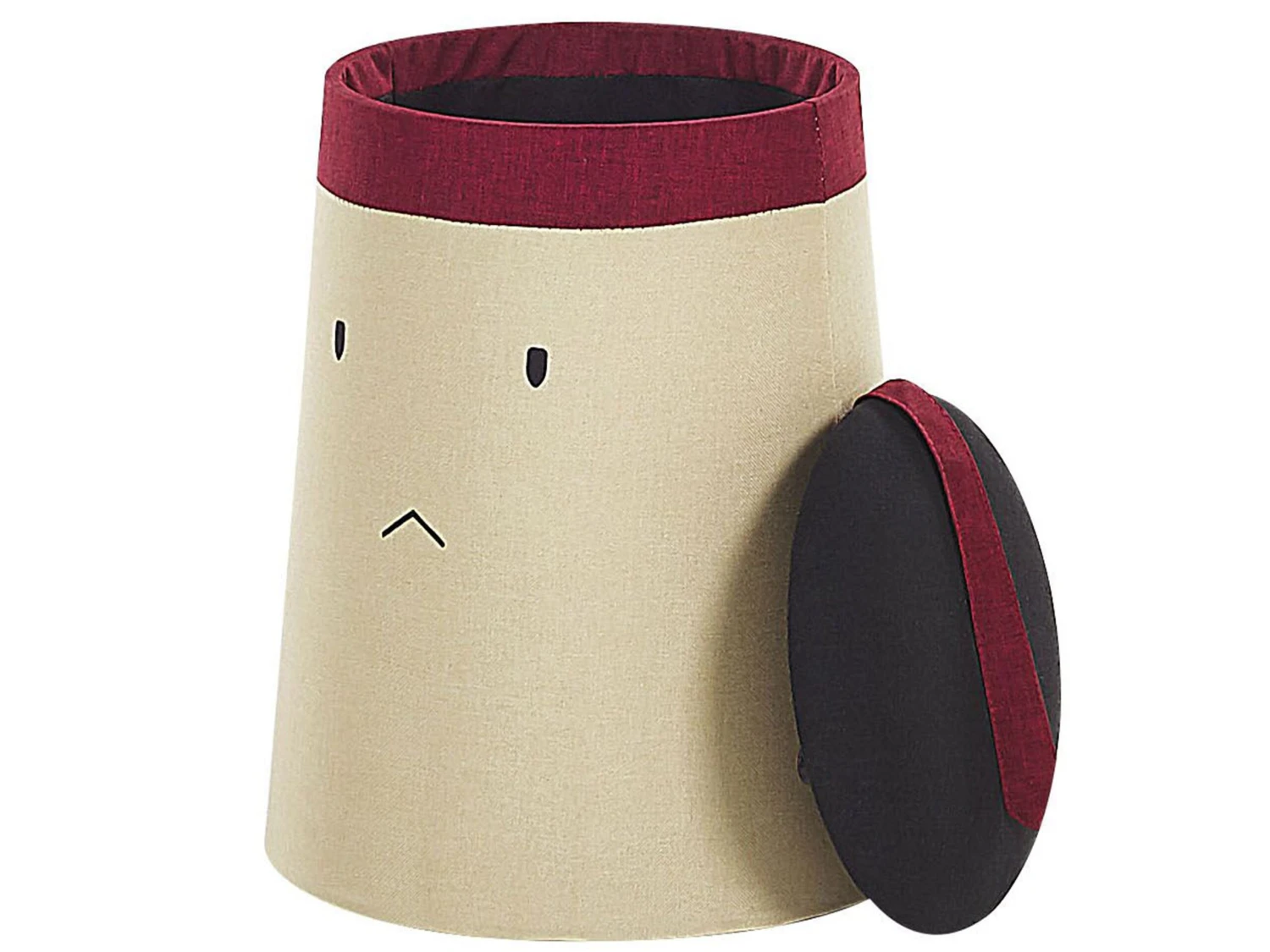 Kids Pouffe With Storage Beige SAMURAI - Image 3