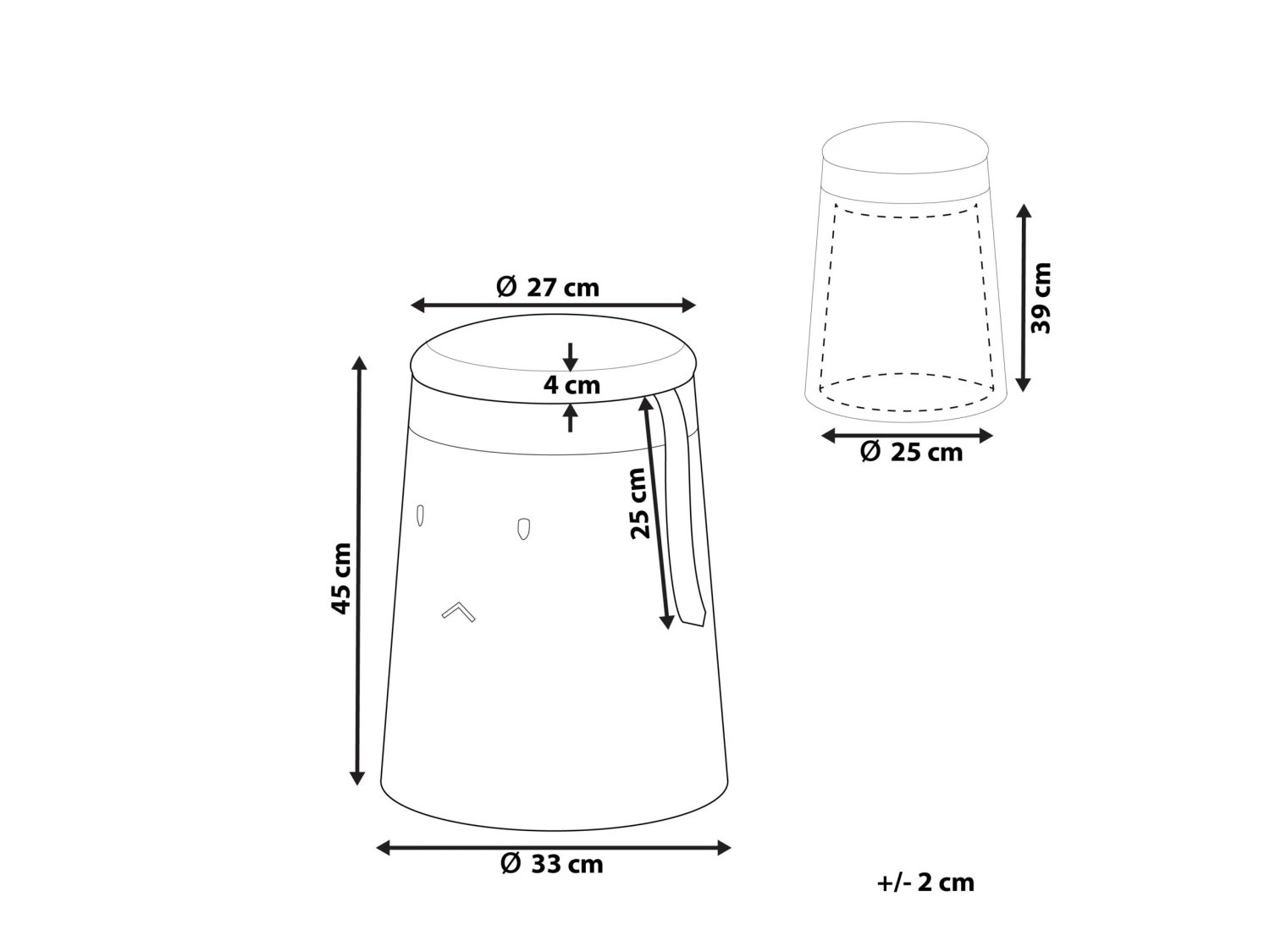 Kids Pouffe With Storage Beige SAMURAI - Image 6