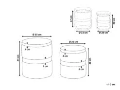 Set Of 2 Velvet Storage Pouffes Black DORIS -Home Furniture undef src sa picid 780092 type whitesh image