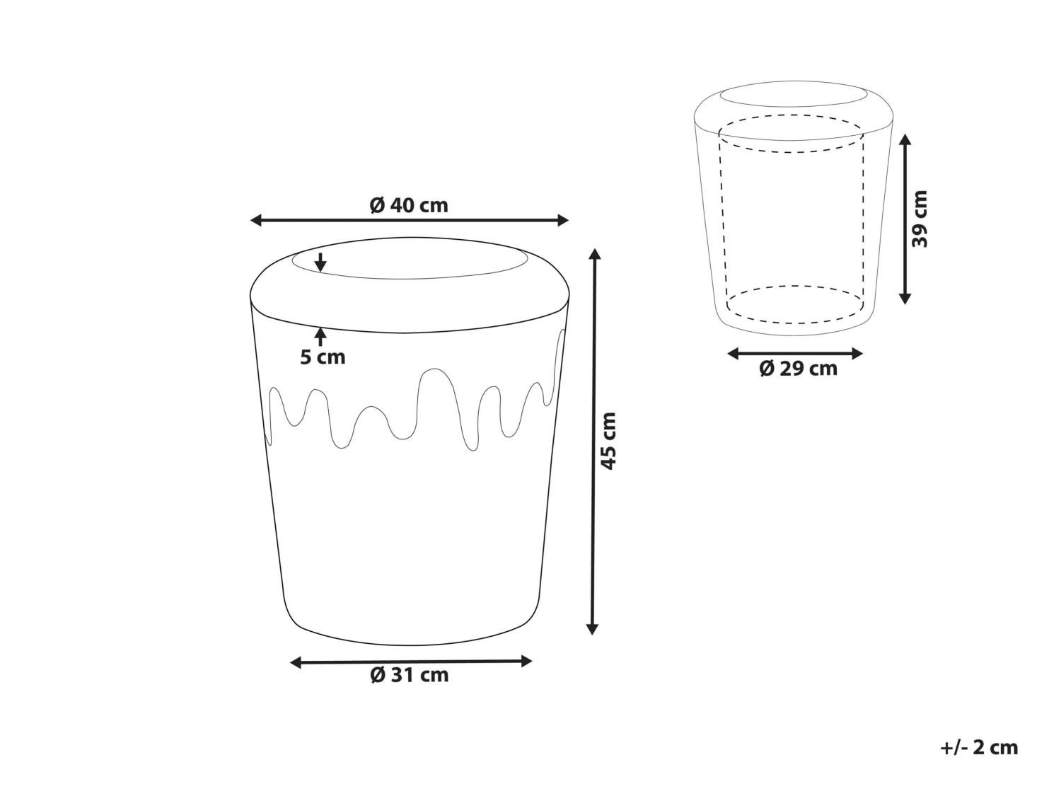 Kids Pouffe With Storage Beige And Pink MOUSEE - Image 7