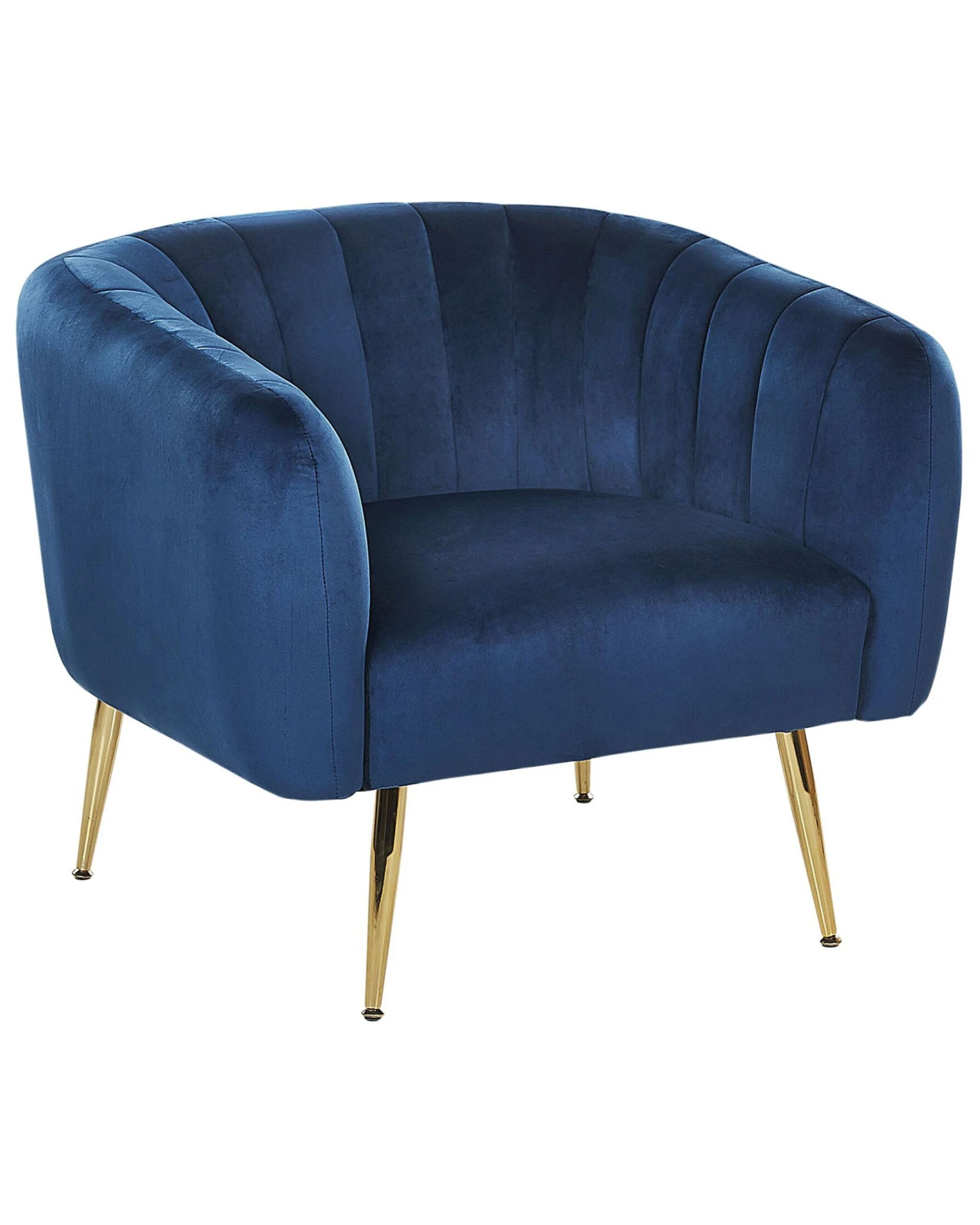 Velvet Armchair Blue LACONIA