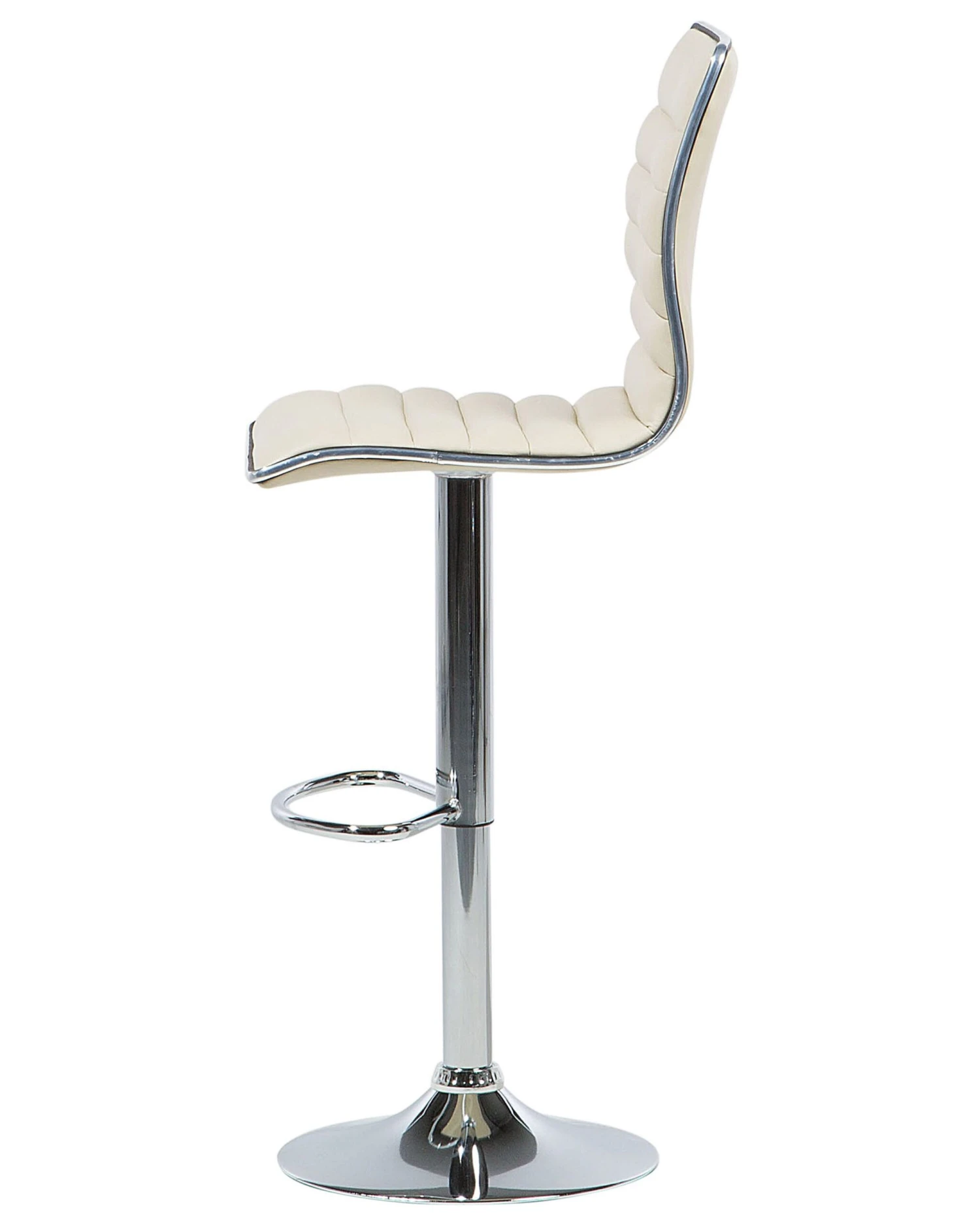 Set Of 2 Faux Leather Bar Stools Beige LUCERNE - Image 7