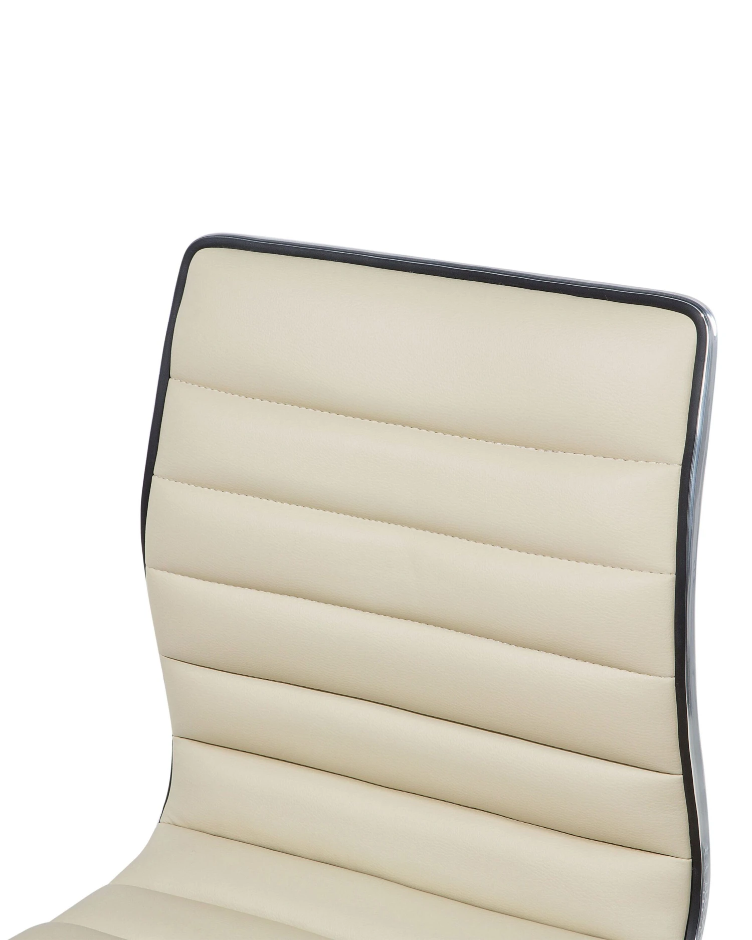 Set Of 2 Faux Leather Bar Stools Beige LUCERNE - Image 8