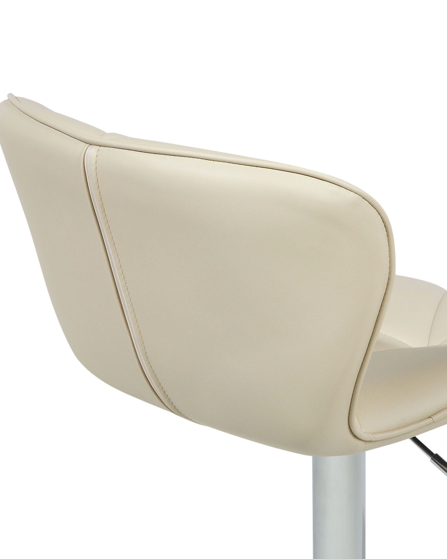 Set Of 2 Faux Leather Swivel Bar Stool Beige VALETTA - Image 9