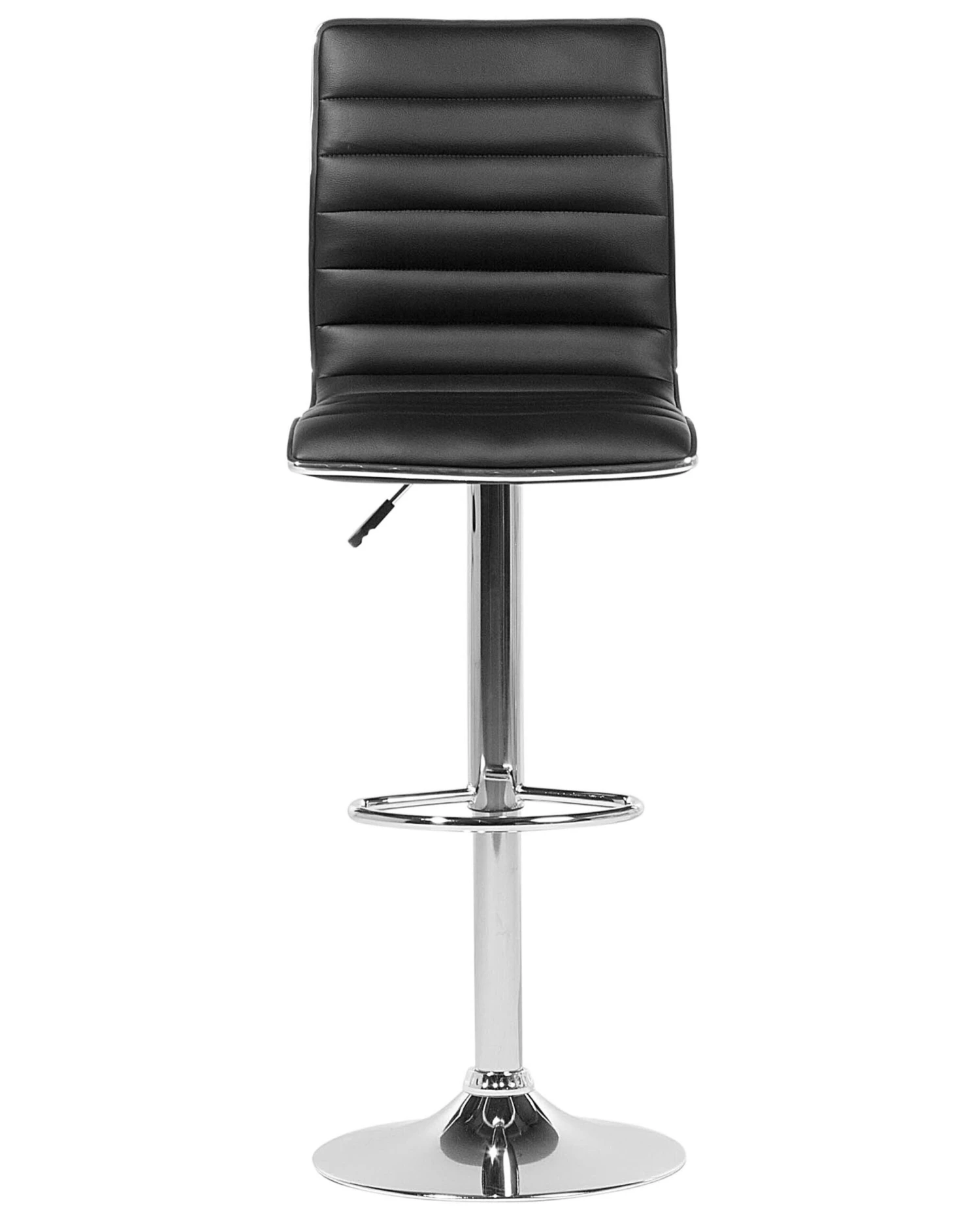 Set Of 2 Faux Leather Bar Stools Black LUCERNE - Image 5